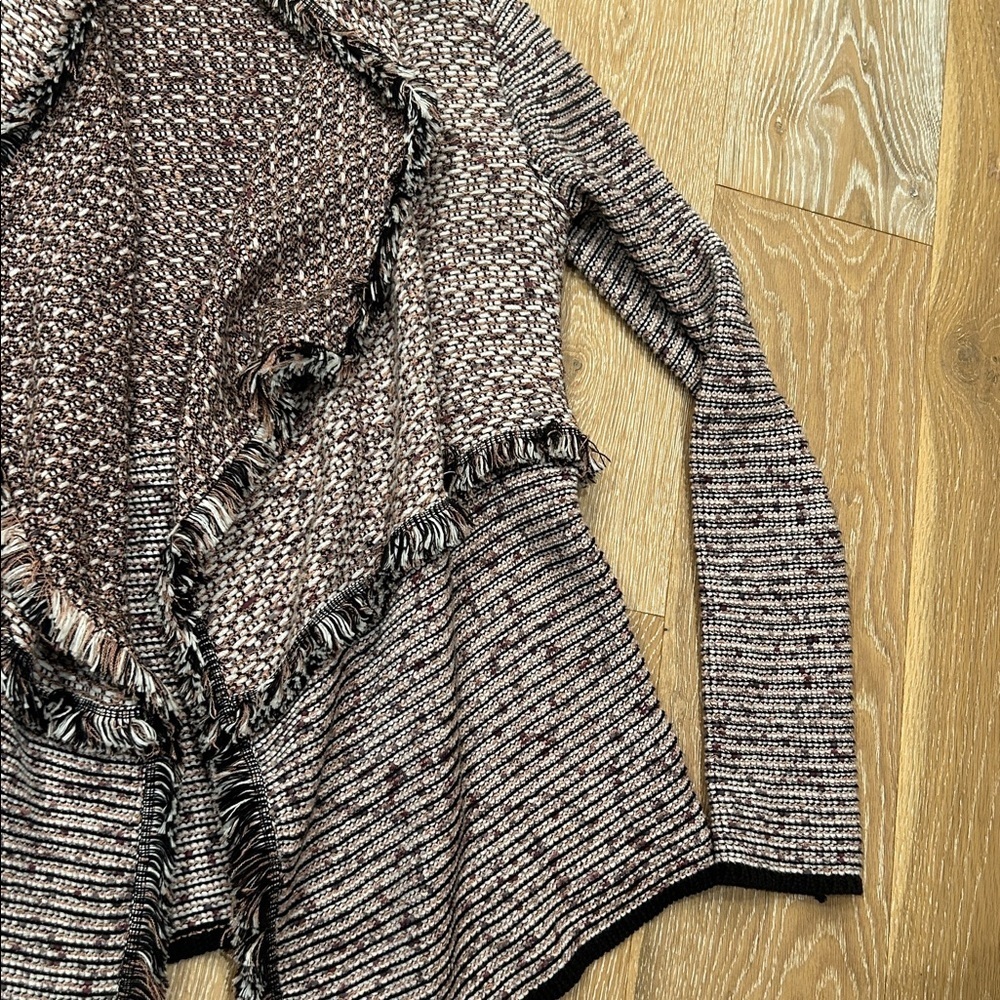 White House Black Market Tweed Fringe Cardigan - Picture 7 of 11